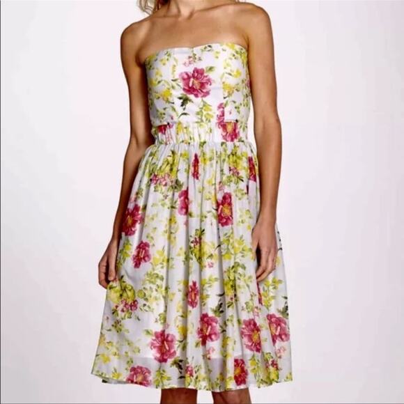 Kaya & Sloane Floral Strapless Dress - Picture 1 of 15